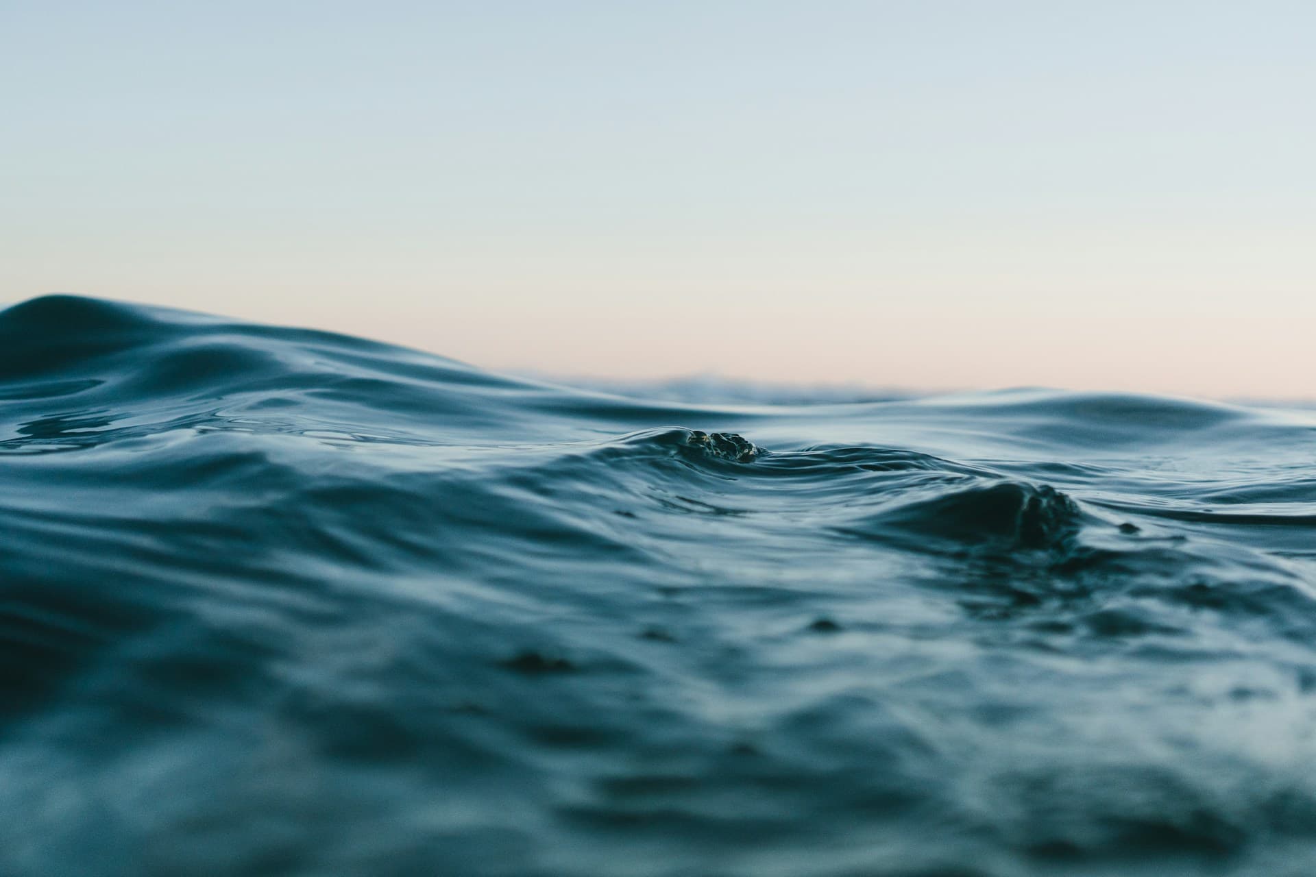 A calm sea surface